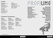 BTI ProfiLine BTI-SH 5 VE Original Instructions Manual
