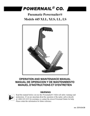 Powernail 445 XLS Operation And Maintenance Manual