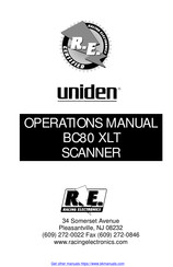 Racing Electronics Uniden BC80 XLT Operation Manual