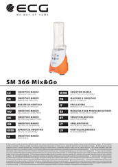 ECG Mix&Go SM 366 Manual