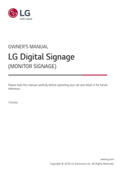 LG 75XS4G-B Owner's Manual