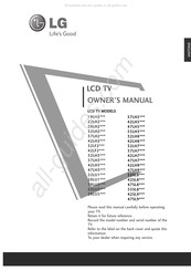 LG 26LU1 Series Owner's Manual