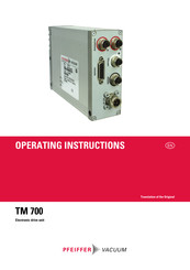 Pfeiffer Vacuum TM 700 Operating Instructions Manual