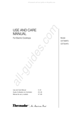Thermador Masterpiece CET304FS Use And Care Manual