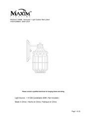 Maxim Lighting 30081CDCF Manual