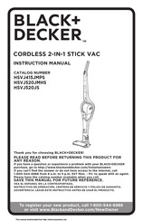 Black & Decker HSVJ520JS Instruction Manual