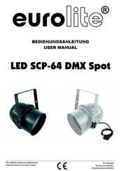 EuroLite LED SCP-64 DMX Spot User Manual