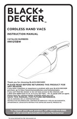 Black & Decker HNV215BW52 Instruction Manual