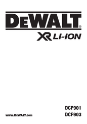 DeWalt DCF901N Original Instructions Manual