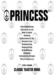 Princess ROMA 142349 Instructions For Use Manual