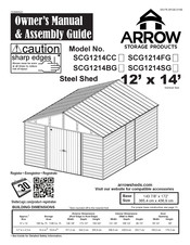 Arrow Storage Products SCG1214BG Owner's Manual & Assembly Manual