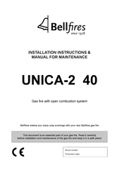 Bellfires UNICA-2 40 Installation Instructions & Manual For Maintenance