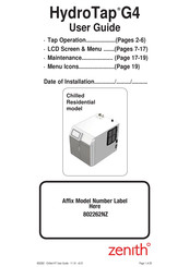 Zenith HydroTap G4 802262NZ User Manual