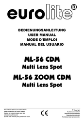 EuroLite ML-56 ZOOM CDM User Manual