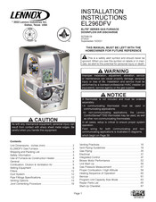 Lennox ELITE EL296V Installation Instructions Manual