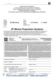 ZF Marine 32.70.285.5001 Manual