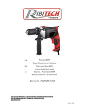 Ribimex Ribitech PRKIT92FP User And Maintenance Manual