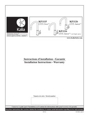 Kalia CITE Junior KF1126 Installation Instructions / Warranty