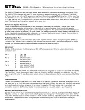 Ets SMA2-LPC5 Instructions