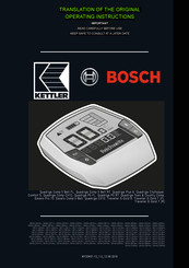 Bosch KETTLER KB064-ZARW Series Translation Of The Original Operating Instructions