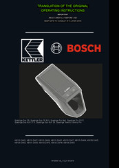 Bosch KETTLER KB132-ZAFW Translation Of The Original Operating Instructions