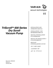 Varian TriScroll 600 Series Installation And Operation Manual