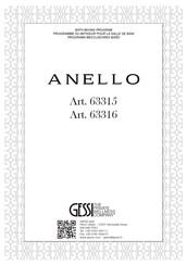 Gessi ANELLO 63316 Bath Mixing Program
