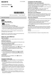 Sony NW-ZX100HN Instruction Manual