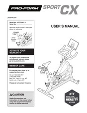 Proform carbon cx exercise bike online manual