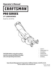 Craftsman PRO 247.397700 Operator's Manual