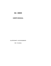 Gigabyte GA-686DX User Manual