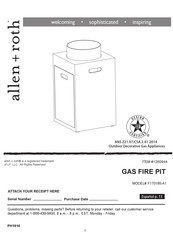 Allen + Roth F170185-A1 Instruction Manual
