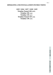 Thermocet 1036 Operating And Installation Instructions