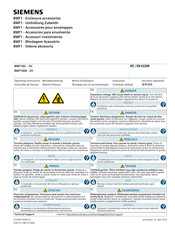 Siemens 8MF1 Series Operating Instructions Manual