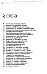 ELICA Tribe IX/A/90 Instruction On Mounting And Use Manual