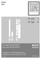 Assa Abloy effeff 843ZY-2 Q41 Series Installation And Mounting Instructions