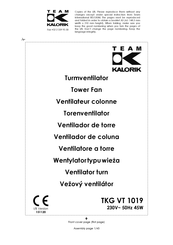 Team Kalorik TKG VT 1019 Manual