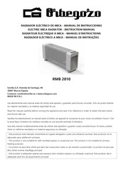 Orbegozo RMB 2010 Instruction Manual