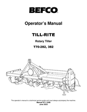 BEFCO TILL-RITE T70-382 Operator's Manual