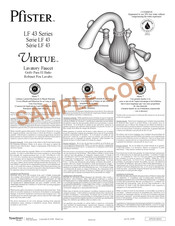 Spectrum Brands Pfister VIRTUE LF 43 Series Manual