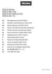Miele DOS G 80 ProfiLine flex Fitting Instructions Manual