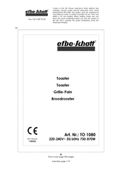EFBE-SCHOTT TO 1080 Manual