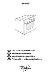 Whirlpool AKZM 663 User And Maintenance Manual