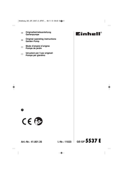 EINHELL GE-GP 5537 E Operating Instructions Manual