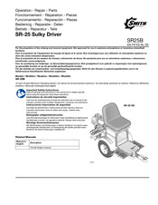 Smith SR-25 Sulky Driver Operation And Repair Manual