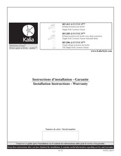 Kalia KONTOUR BF1286 Installation Instructions Manual
