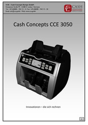 CASH CONCEPTS CCE 3050 Manual