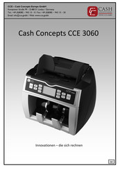 CASH CONCEPTS CCE 3060 Manual