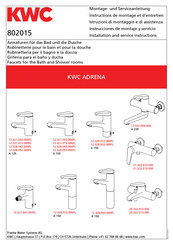 KWC ADRENA 11.322.003.000 Installation And Service Instructions Manual