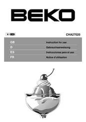 Beko CHA27020 Instructions For Use Manual